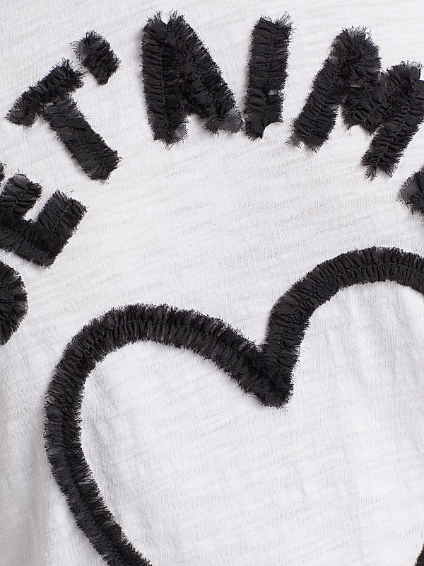 Cinq a Sept Je T'Aime Heart Graphic Tee MSRP $165