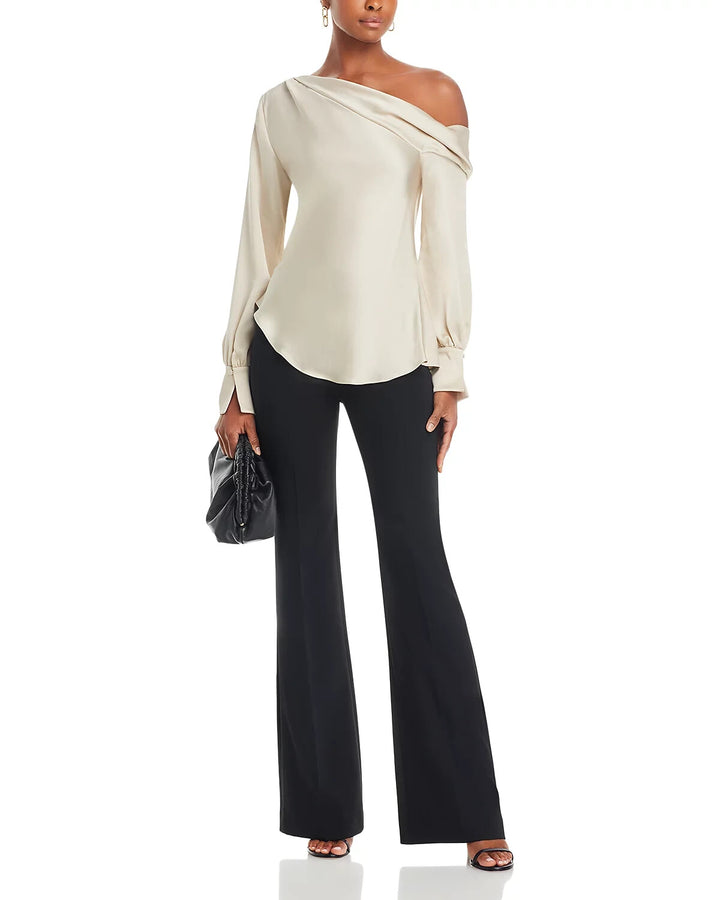 SIMKHAI Alice Draped One Shoulder Top MSRP $295