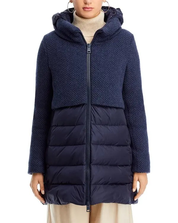 Herno Knit Overlay Puffer Coat MSRP $1295