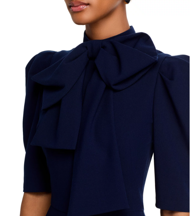 Black Halo Ara Bow Straight Leg Jumpsuit MSRP $525