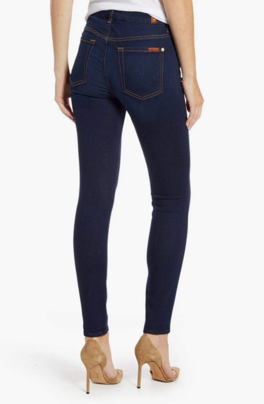 7 For All Mankind Slim Illusion High Rise Ankle Skinny Jeans MSRP $218