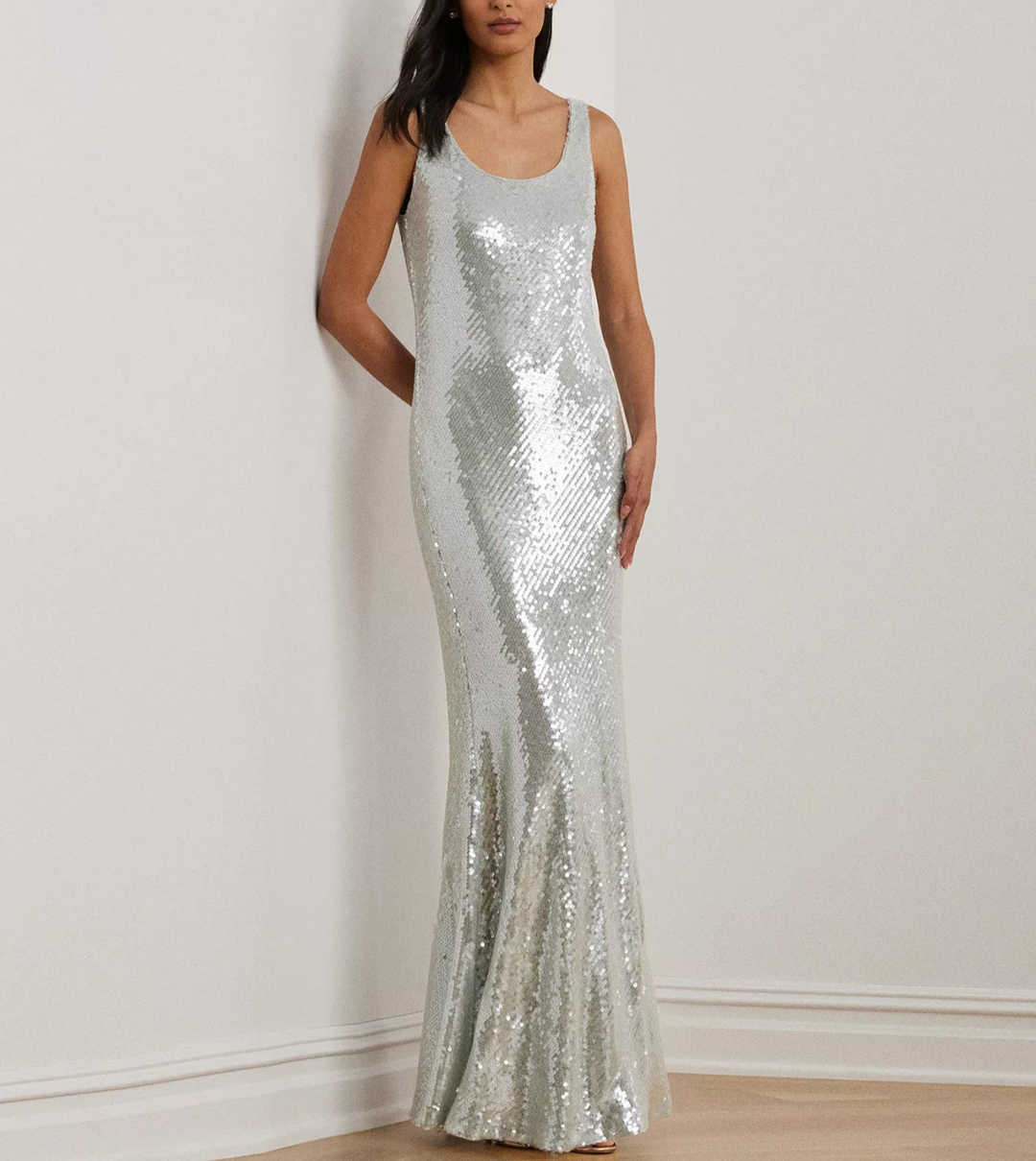 Lauren Ralph Lauren Sequined Sleeveless Gown MSRP $295