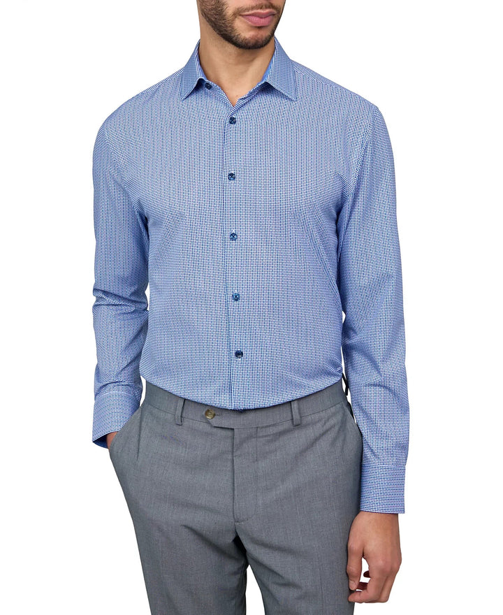 ConStruct Slim Fit Geo Performance Stretch Cooling Comfort Dress Shirt MSRP $69