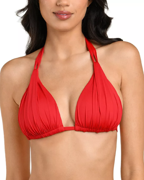 La Blanca Island Gathered Halter Bikini Top MSRP $75