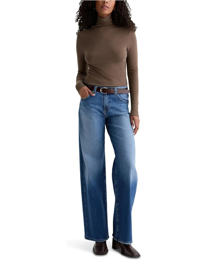AG Adria Low Rise Wide Leg Jeans MSRP $265