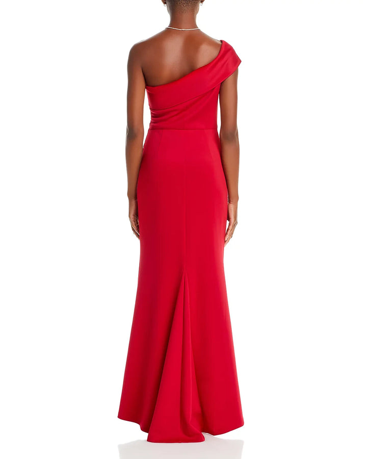 Eliza J One Shoulder Satin Gown MSRP $188