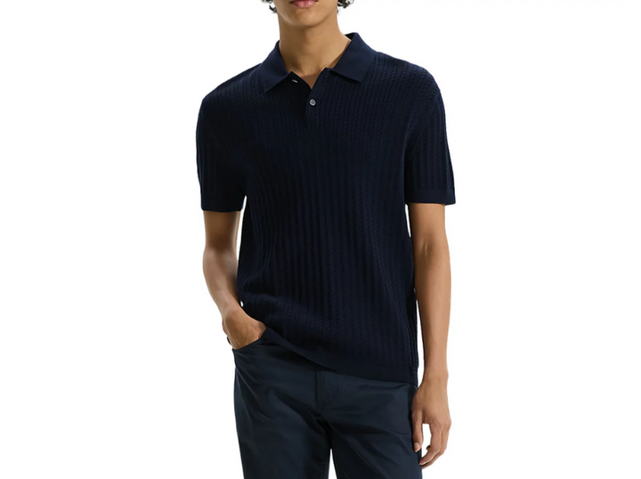 Theory Short Sleeve Cable Polo MSRP $185
