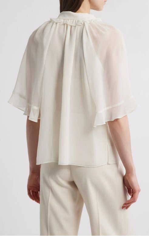 Kobi Halperin Monaco Ruffled Blouse MSRP $348