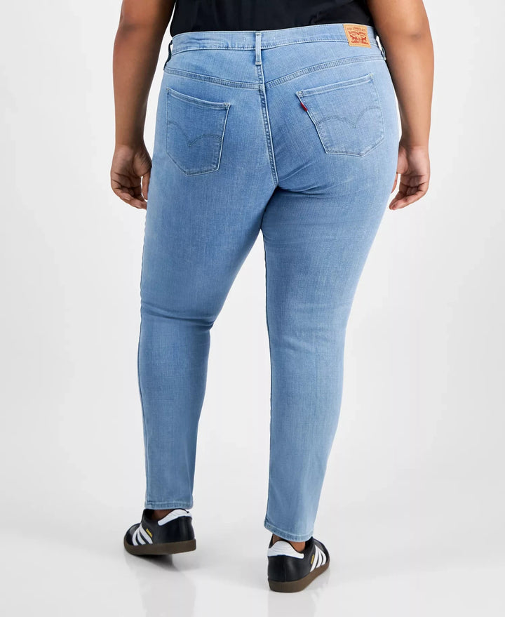 Levi's Trendy Plus Size 314 Mid-Rise Shaping Straight-Leg Jeans MSRP $69.50