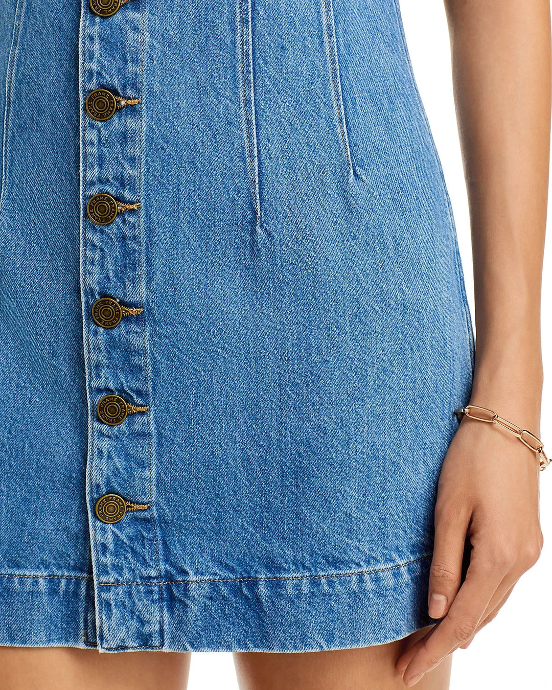 FRAME Trucker Sleeveless Denim Mini Dress MSRP $328