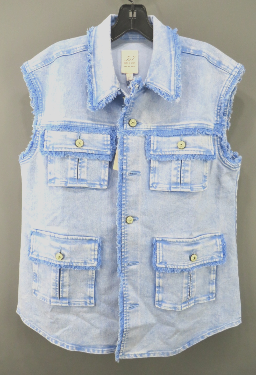 Cinq à Sept Vera Denim Vest MSRP $495
