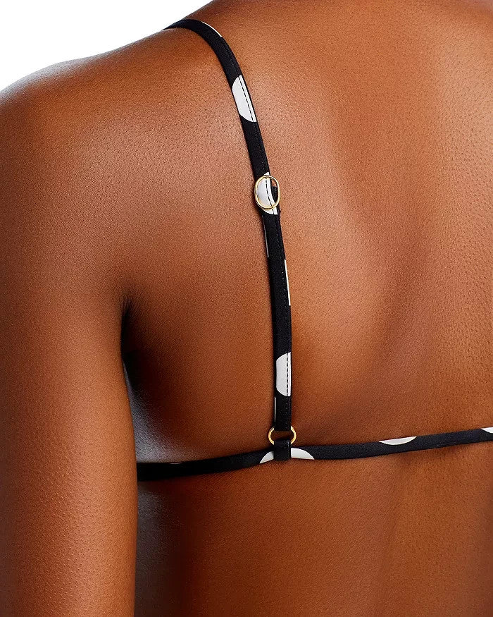 AQUA Polka Dot Triangle Bikini Top MSRP $58