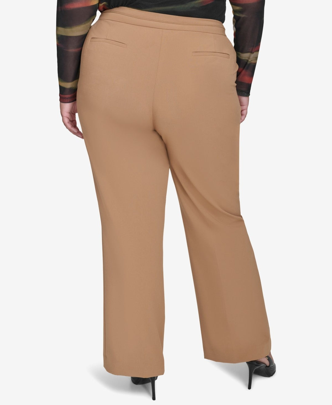 DKNY Plus Size Seamed Waistband Wide-Leg Pants MSRP $109