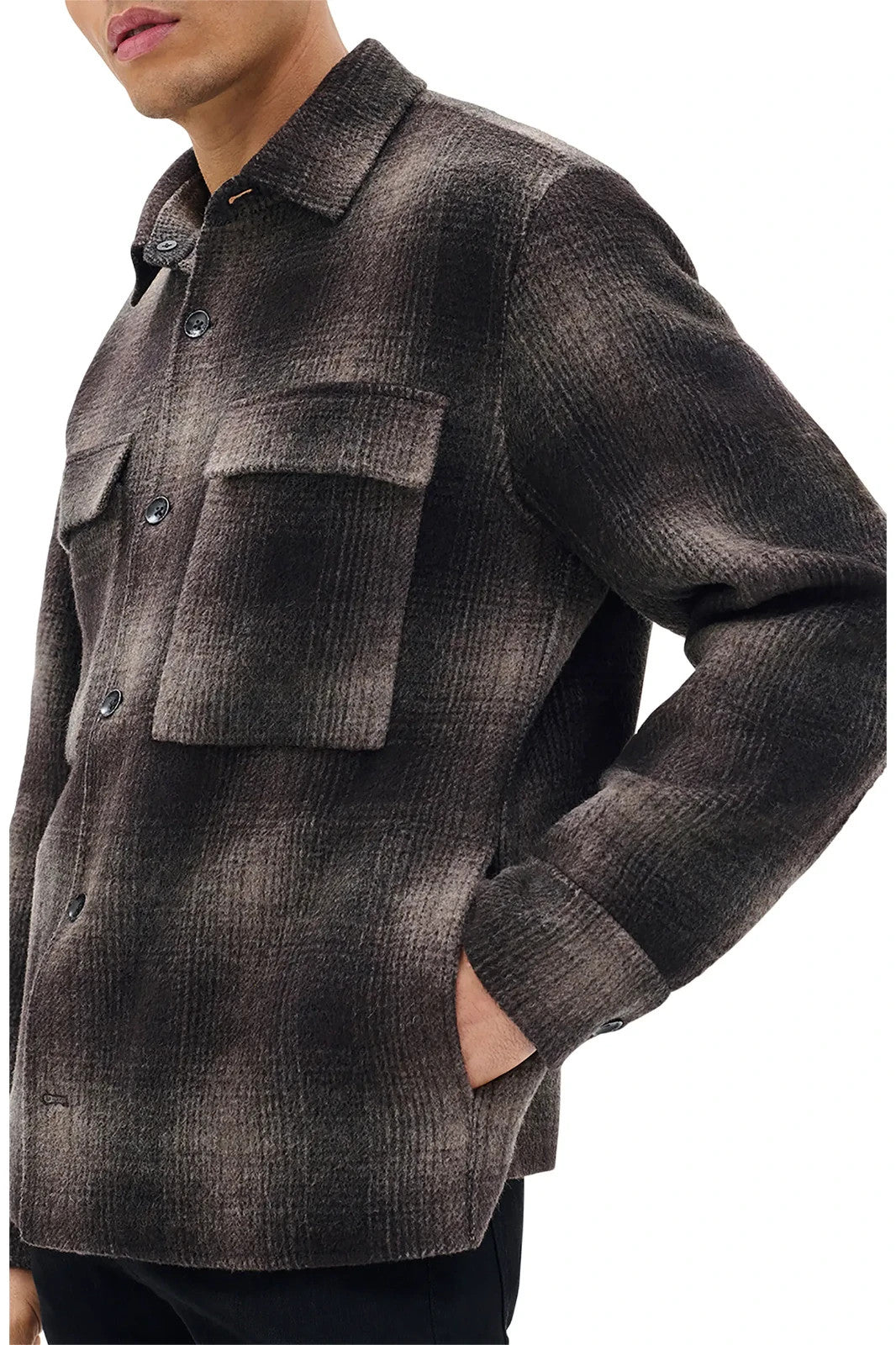 Rag & Bone Brown Austin Wool Shirt Jacket MSRP $548