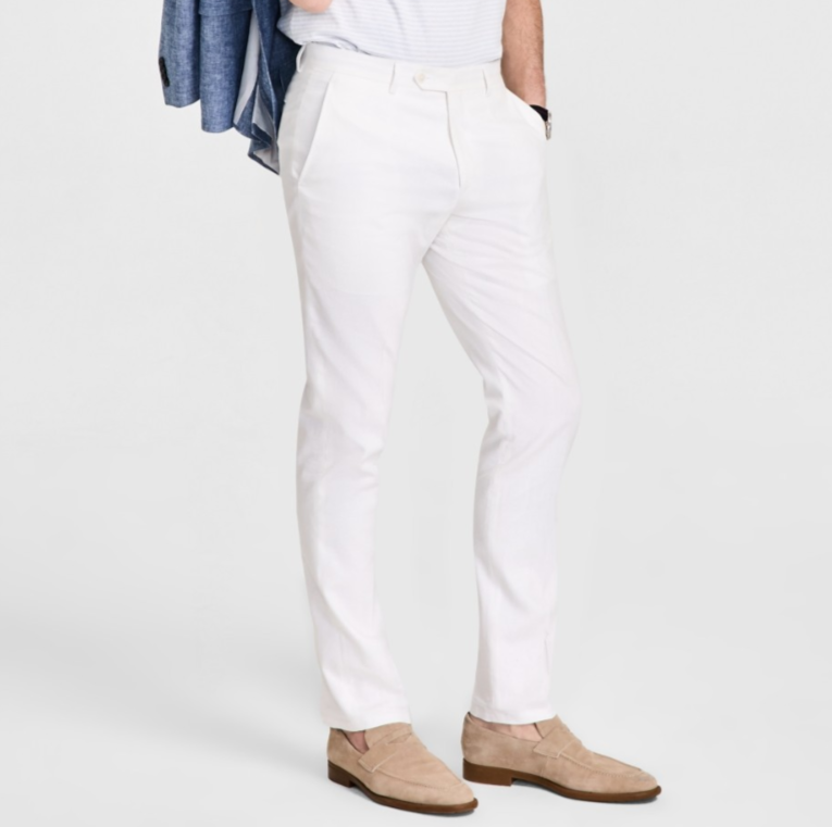 Tommy Hilfiger Modern-Fit Linen Blend Pants MSRP $125