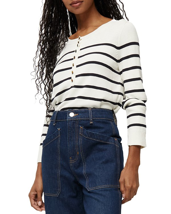 Veronica Beard Dianora Henley Sweater MSRP $348