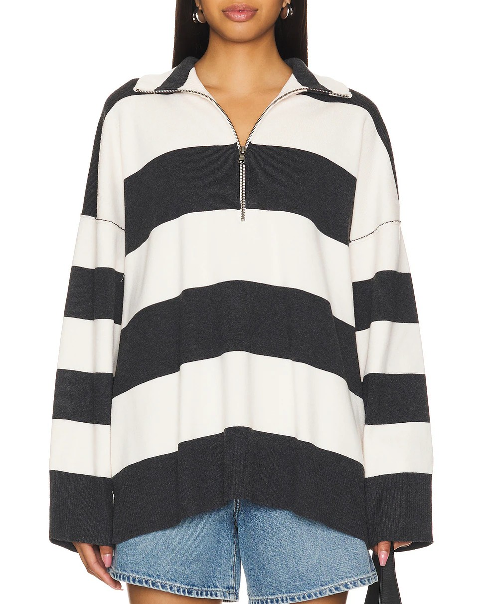 Free People Coastal Stripe Pullover MSRP $148
