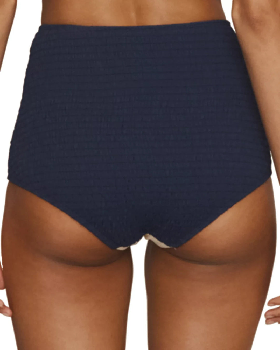Alémais Marine Smocked Boyleg Brief Bikini Bottom MSRP $ 220