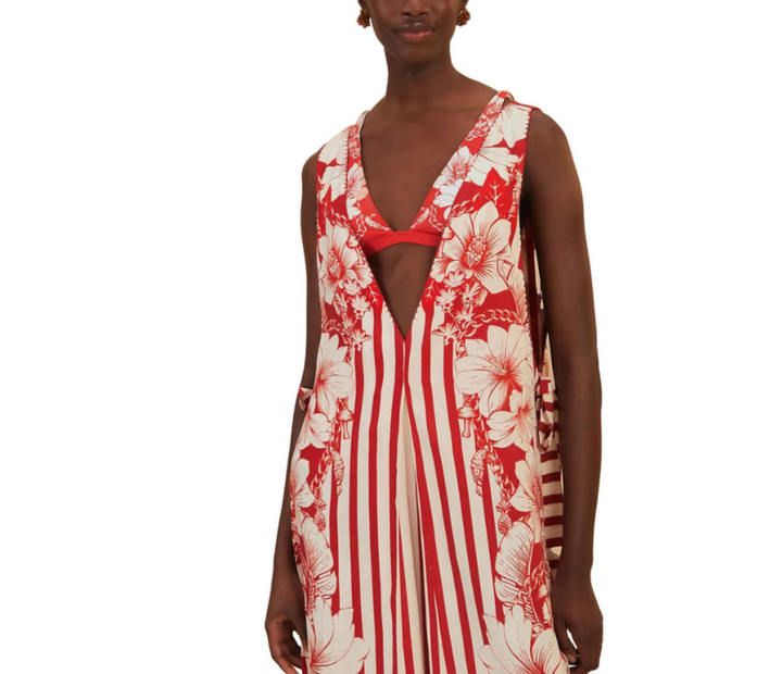 FARM Rio Floral Chains Cover-Up Dress MSRP $230