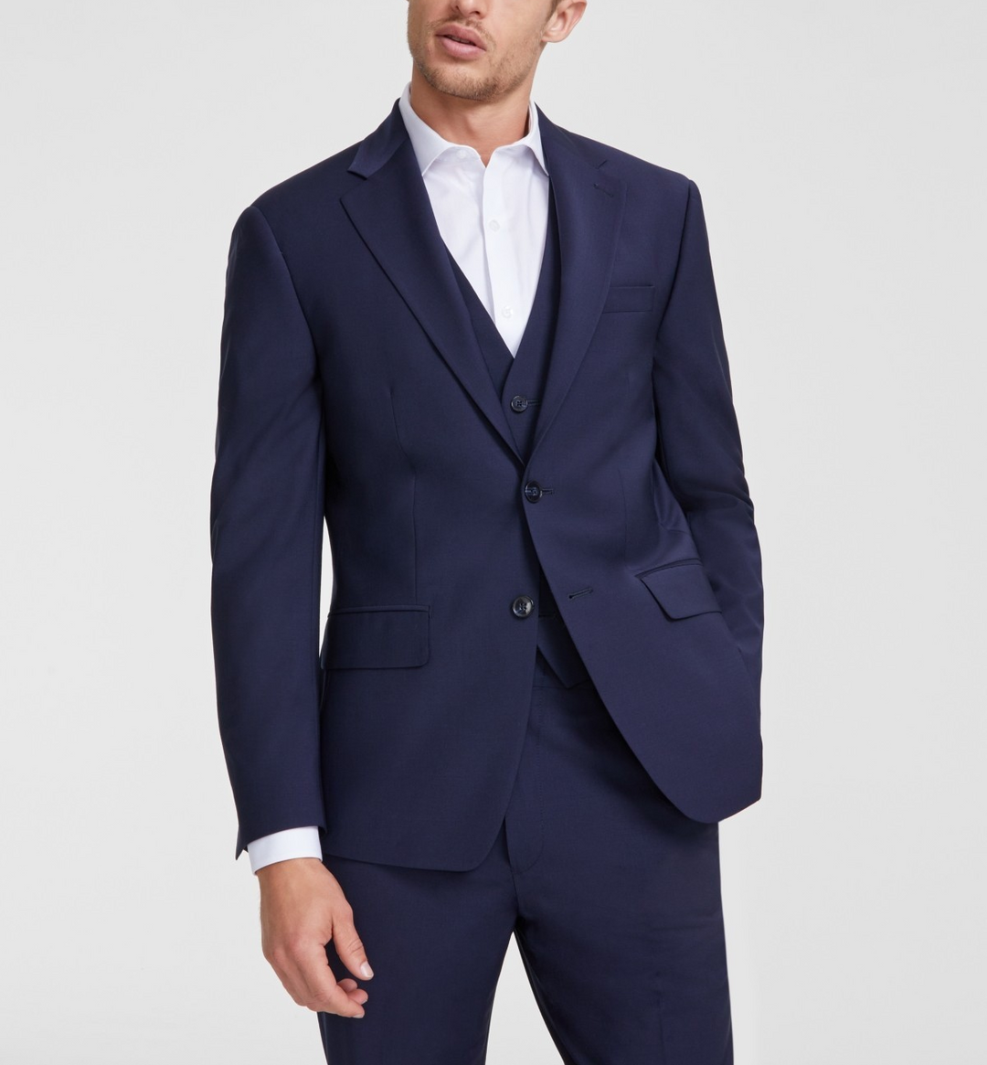 Calvin Klein Slim-Fit Wool-Blend Stretch Suit Jacket MSRP $450