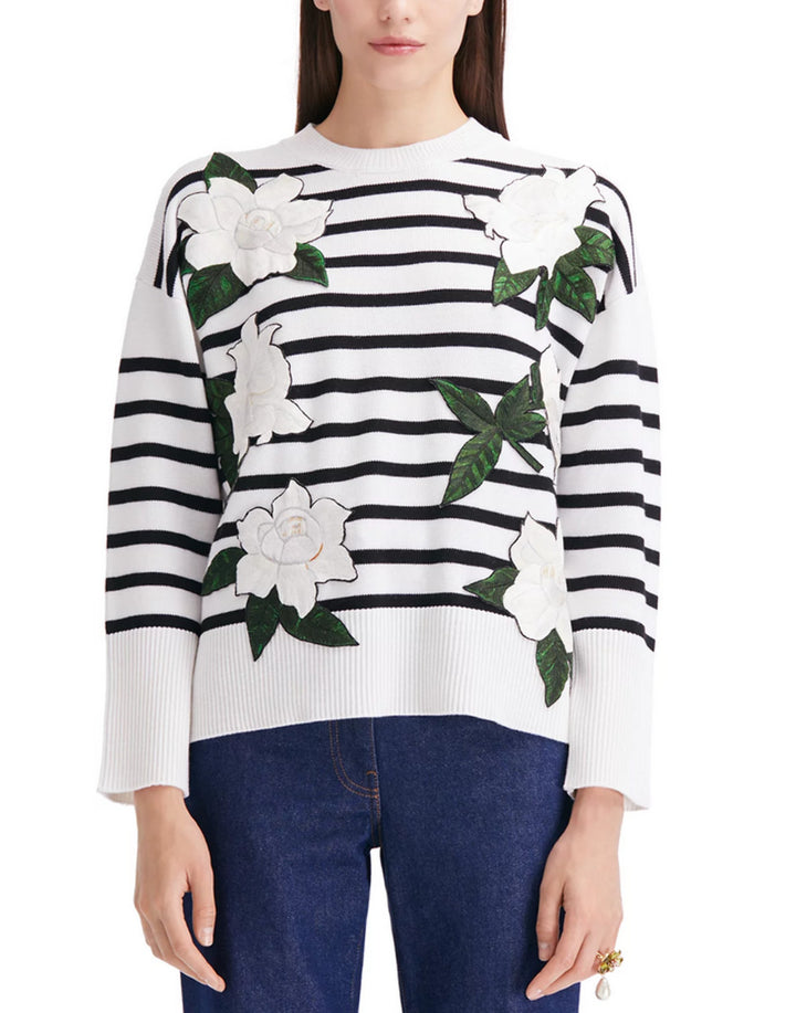 Oscar de la Renta Crewneck Sweater 4A 947
