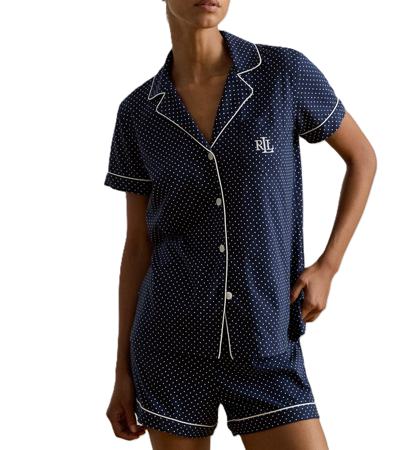 Lauren Ralph lauren Polka-Dot Boxer Sleep Set MSRP $64