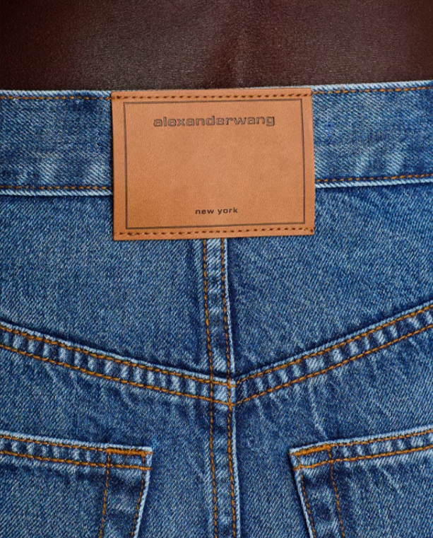 alexanderwang Denim Wrap Mini Skirt MSRP $350