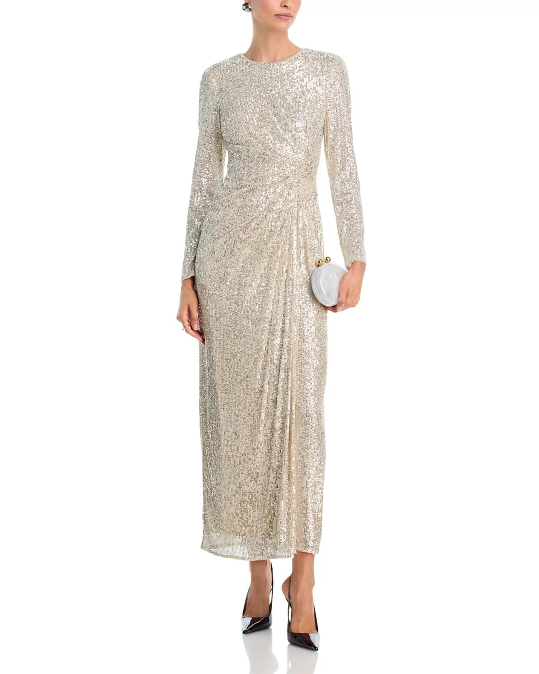 Eliza J Side Ruffled Gown MSRP $268