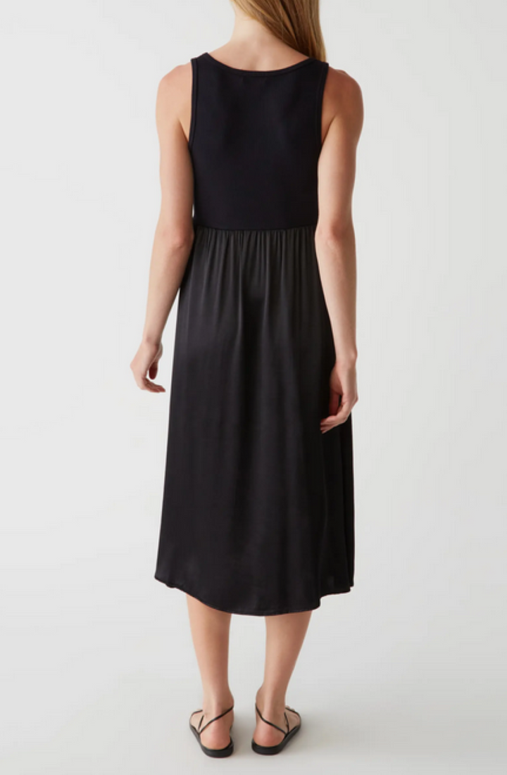 Michael Stars Bridgette Mixed Media Tank Dress MSRP $158