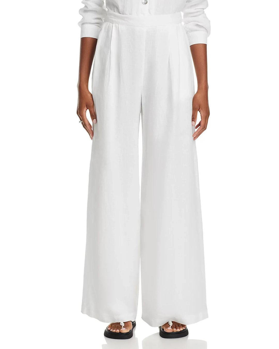 Bella Dahl Pleat Front Linen Palazzo Pants MSRP $174