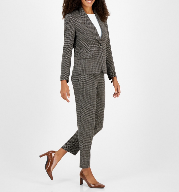 Kasper Women's Tweed One-Button Jacket MSRP $129