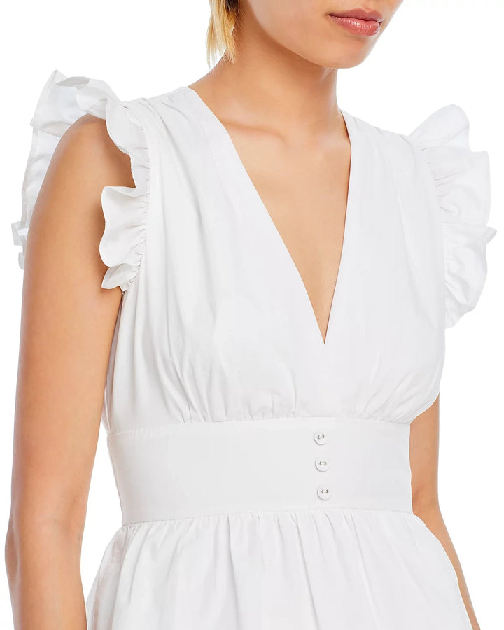 AQUA Flutter Sleeve Tiered Dress MSRP $88