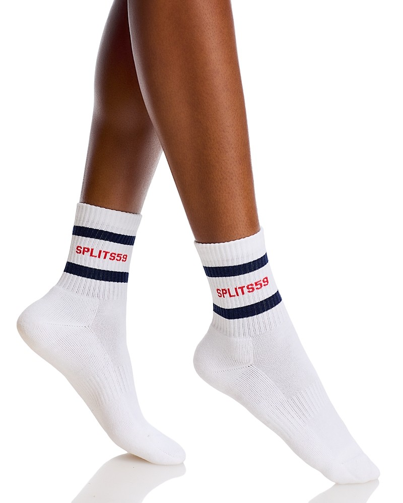 Splits59 Logo Stripe Quarter Socks 2 Pairs