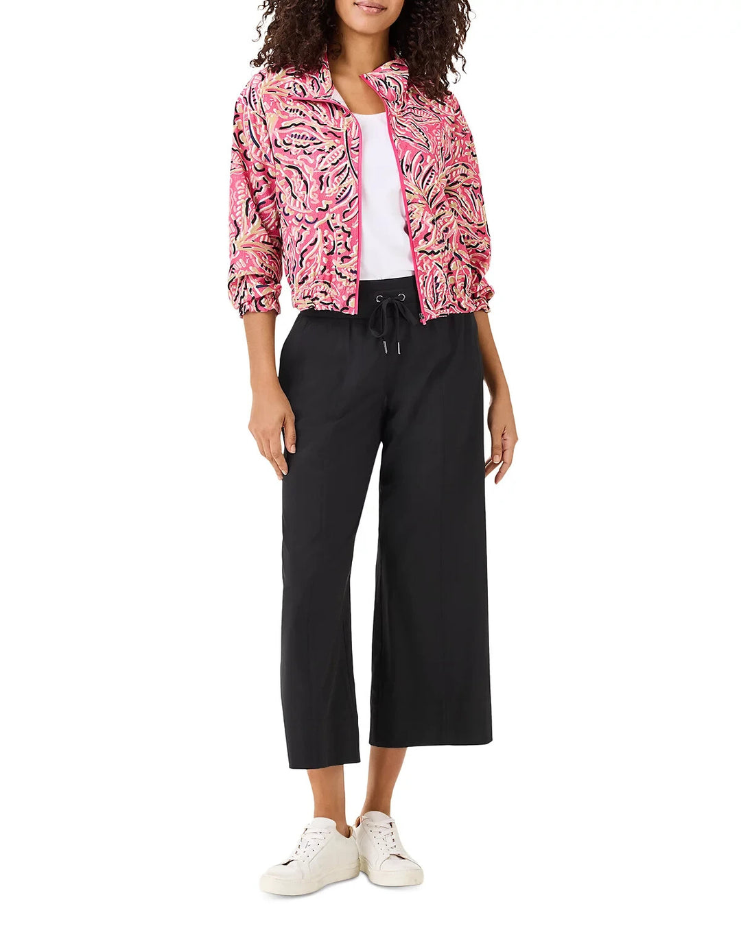 NIC+ZOE Tech Stretch Shadow Floral Jacket MSRP $188