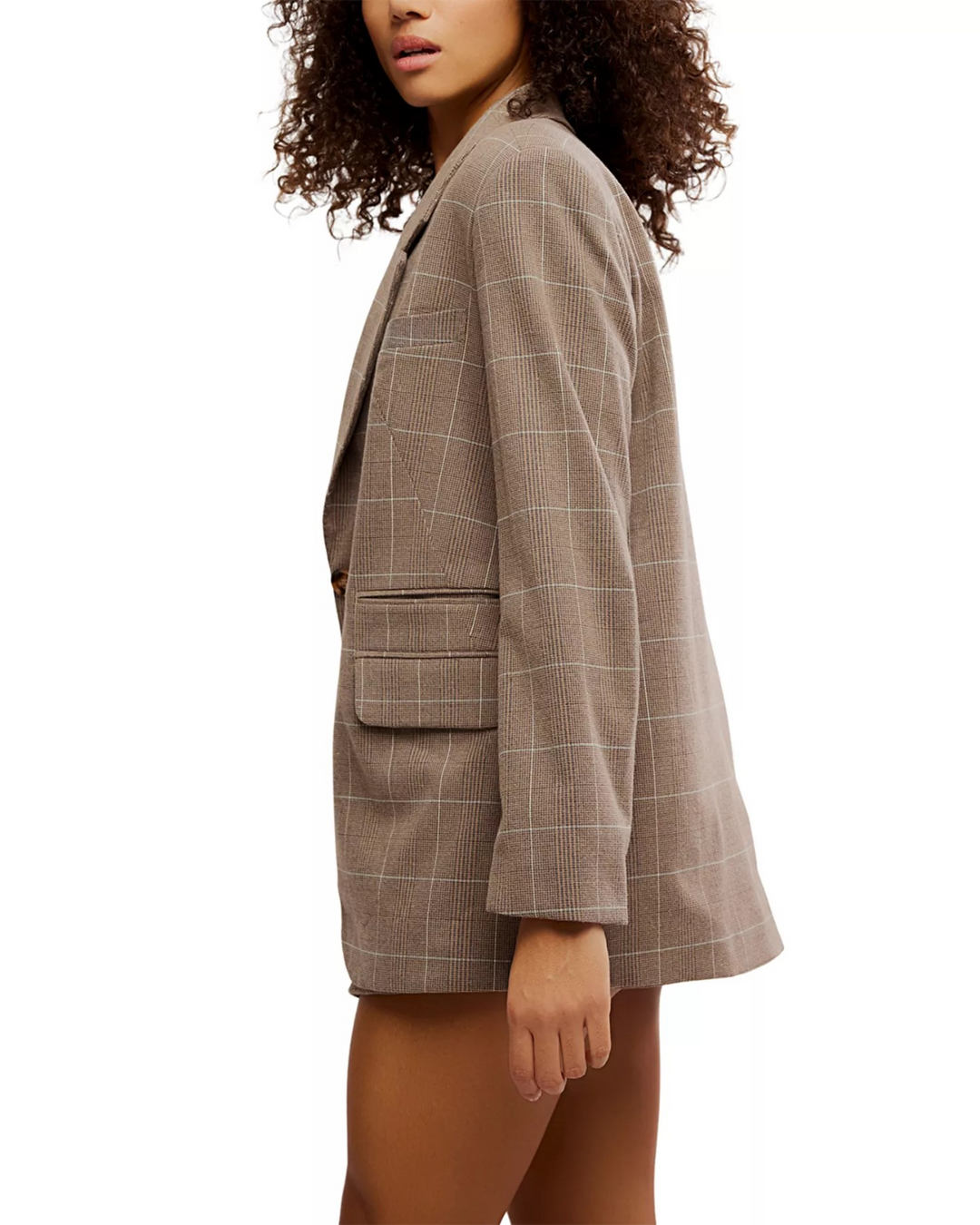 Free People Paper Cut Pinstripe One Button Blazer MSRP $198