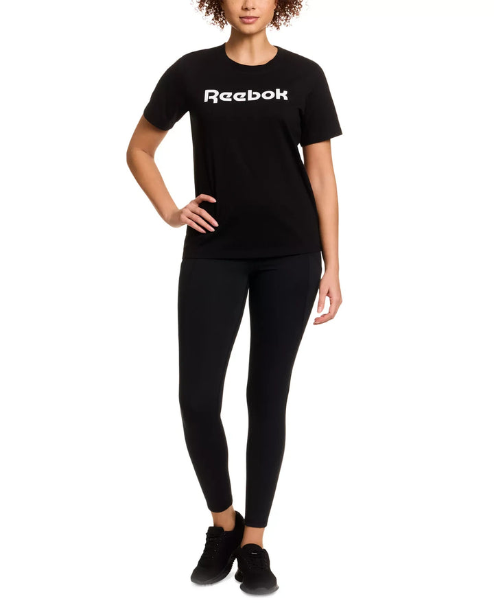 Reebok Women's Cotton Logo-Graphic Crewneck T-Shirt MSRP $25