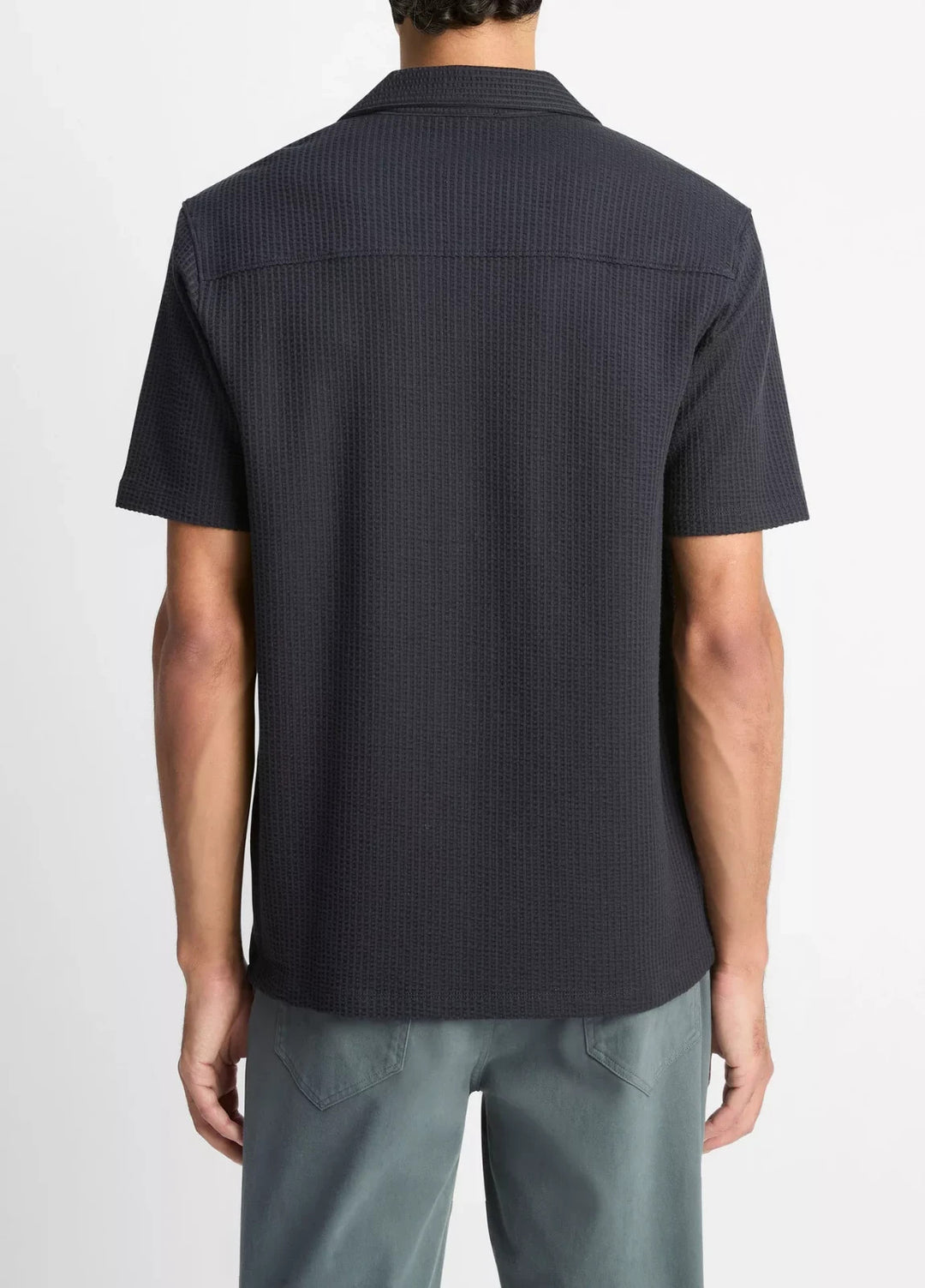 Vince Regular Fit Seersucker Cuban Shirt MSRP $198