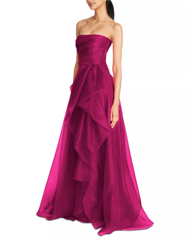 Theia Teresa Draped Gown MSRP $795