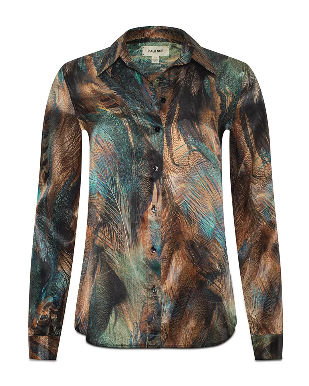 L'AGENCE Tyler Long Sleeve Blouse MSRP $375