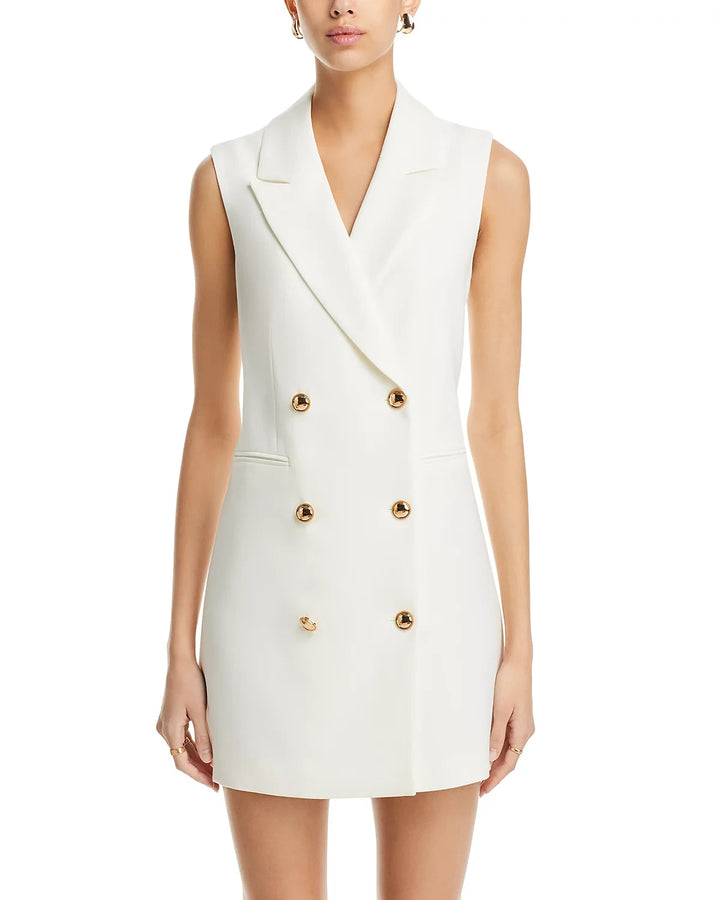 FRENCH CONNECTION Whisper Sleeveless Tux Mini Dress MSRP $138