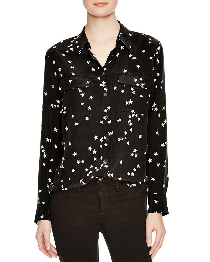 Equipment Slim Signature Long Sleeve Printed Silk Shirt MSRP $295