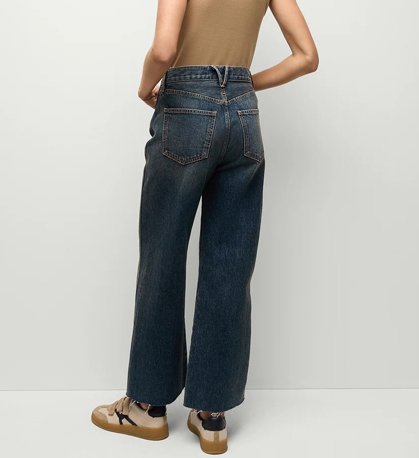 Veronica Beard Taylor Cropped Wide-Leg Jean MSRP $378