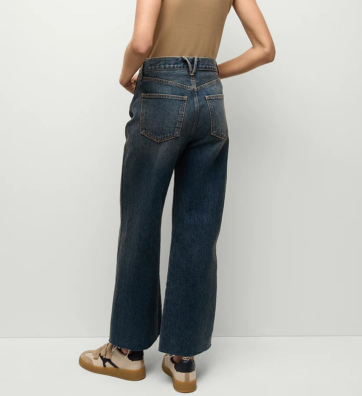 Veronica Beard Taylor Cropped Wide-Leg Jean MSRP $378