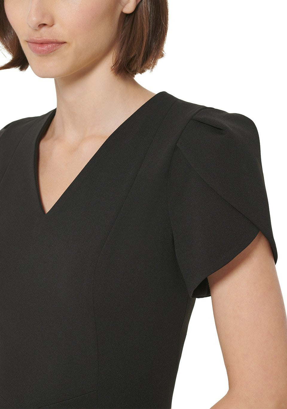 Calvin Klein Women's V-neck Tulip-sleeve Dress MSRP $99.98