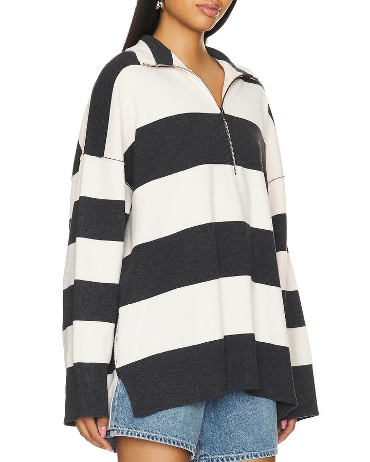 Free People Coastal Stripe Pullover MSRP $148