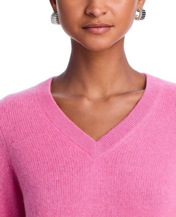 C by Bloomingdale's Cashmere V Neck Cashmere Sweater MSRP $178