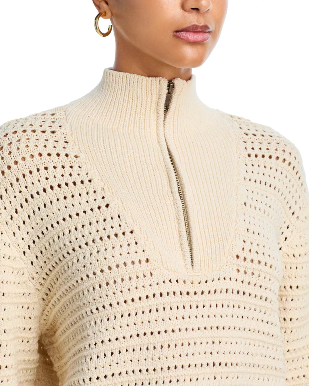Marine Layer Montecito Quarter Zip Sweater MSRP $138