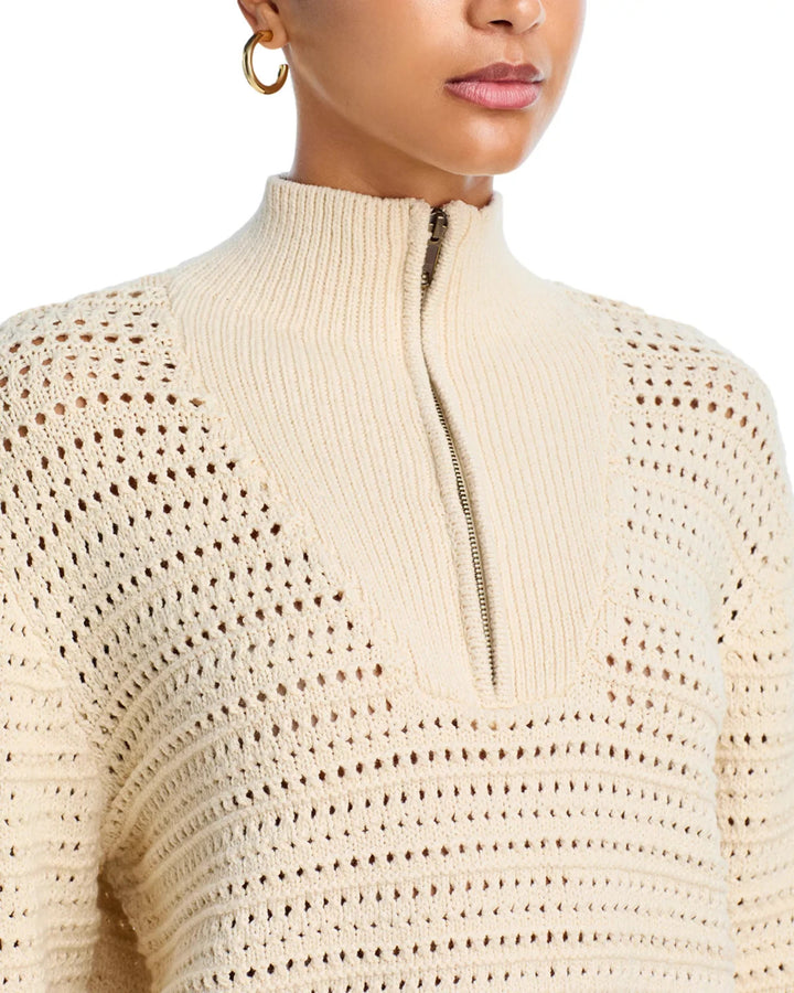 Marine Layer Montecito Quarter Zip Sweater MSRP $138