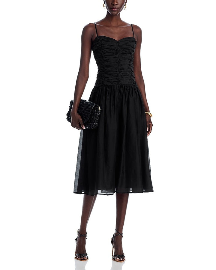 AQUA Ruched Maxi Dress MSRP $118