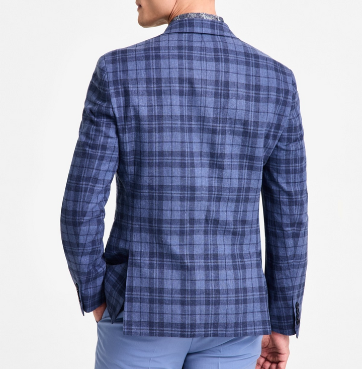 Bar III Men's Slim-Fit Plaid Sport Coat MSRP $295